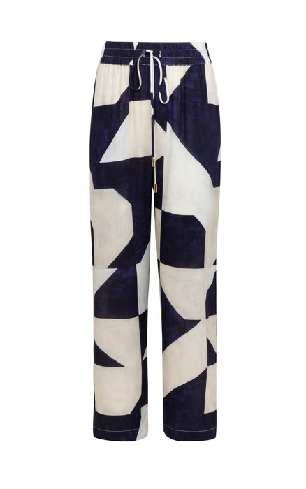 ABSTRACT LINEN PANT SET