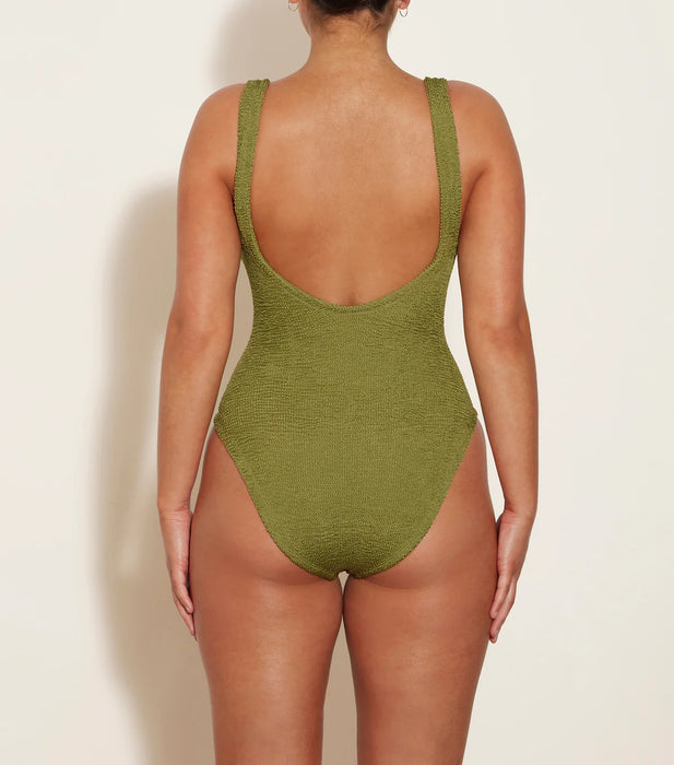 HUNZA G DOMINO METALLIC MOSS ONE PIECE