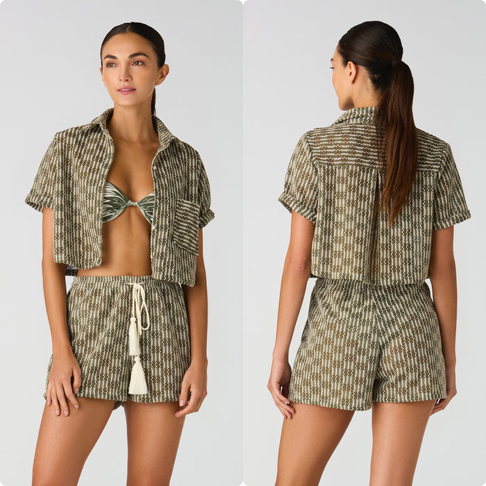 LIA/IRENE OLIVE SHORT SET