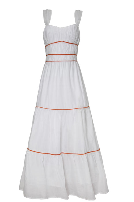AYDA WHITE/ORANGE DRESS