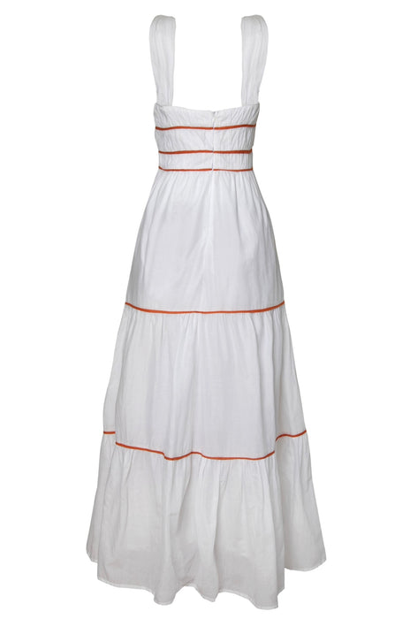 AYDA WHITE/ORANGE DRESS