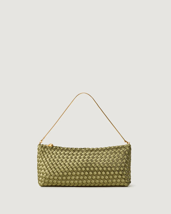 NAGHEDI GALA SATIN PERIDOT CLUTCH