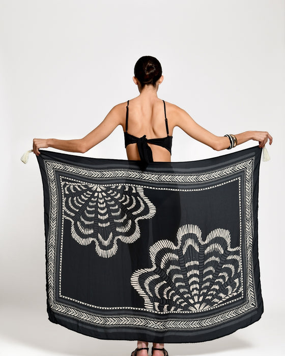 TAYLOR MIDNIGHT SHELLS PAREO