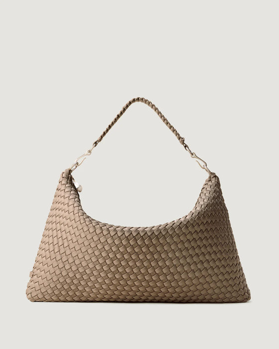 NAGHEDI PORTO MEDIUM HALF MOON CASHMERE BAG