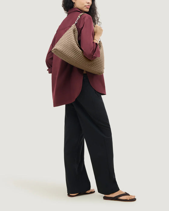 NAGHEDI PORTO MEDIUM HALF MOON CASHMERE BAG