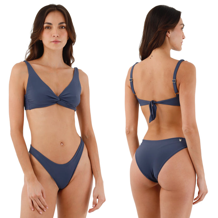 T81257 DEEP BLUE KNOTTY BIKINI