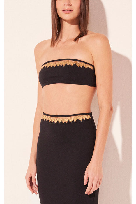 AGUA DE COCO CHACAL BORDADO BLACK SKIRT