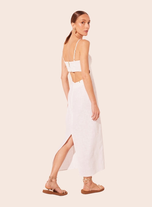 AGUA DE COCO SOLENE WHITE MIDI DRESS