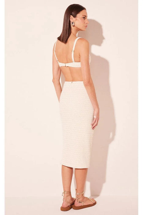AGUA DE COCO WHITE LUREX SKIRT