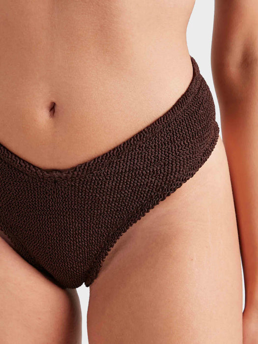 HUNZA G ANGEL METALLIC CHOCOLATE BIKINI