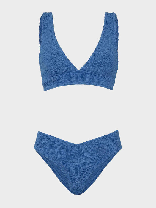 HUNZA G ANGEL METALLIC DENIM BIKINI