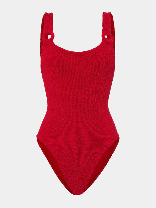 HUNZA G DOMINO RED ONE PIECE