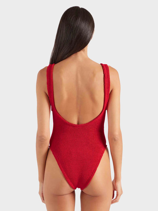 HUNZA G DOMINO RED ONE PIECE