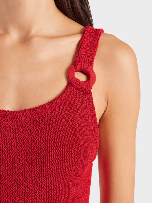 HUNZA G DOMINO RED ONE PIECE