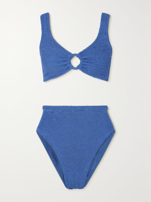 HUNZA G NADINE METALLIC DENIM BIKINI