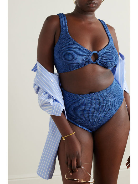 HUNZA G NADINE METALLIC DENIM BIKINI