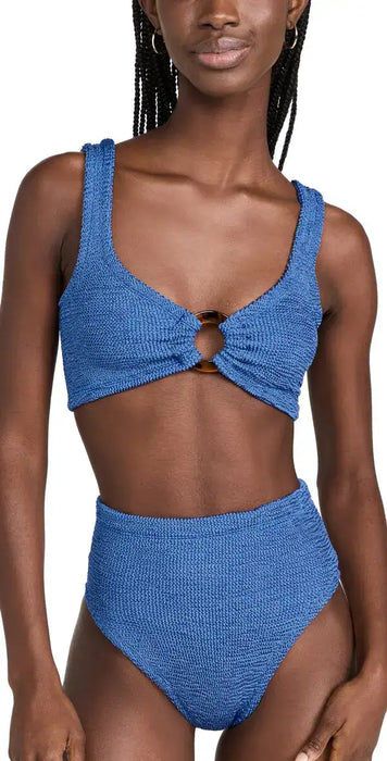 HUNZA G NADINE METALLIC DENIM BIKINI