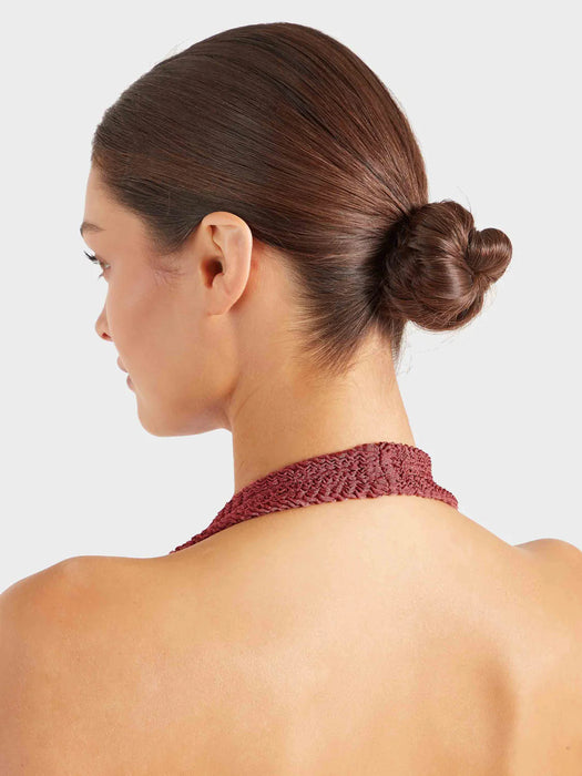 HUNZA G SANDY METALLIC ROSEWOOD ONE PIECE