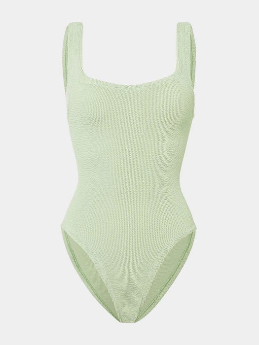 HUNZA G SQUARE NECK SAGE ONE PIECE
