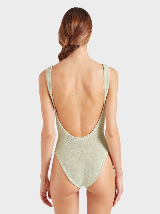 HUNZA G SQUARE NECK SAGE ONE PIECE