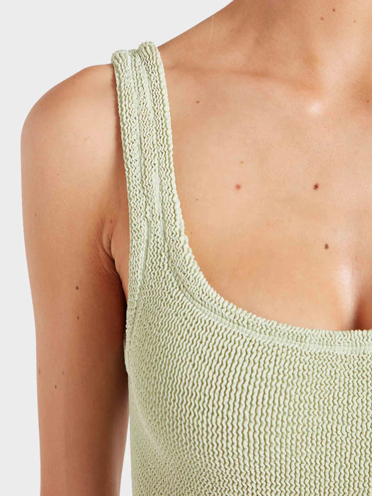 HUNZA G SQUARE NECK SAGE ONE PIECE