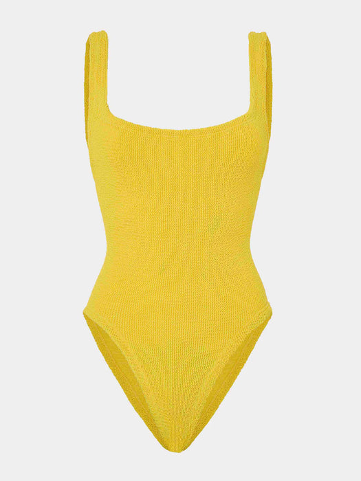 HUNZA G SQUARE NECK SUNFLOWER ONE PIECE