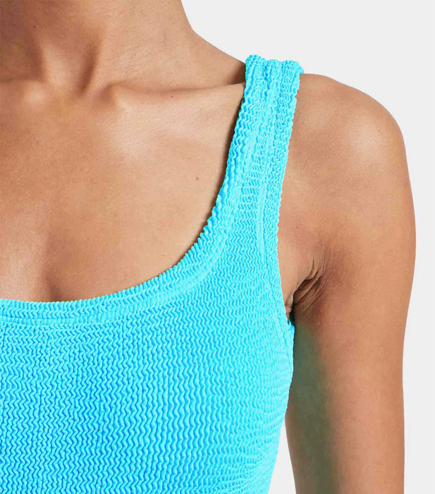 HUNZA G SQUARE NECK AQUA ONE PIECE