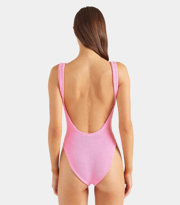 HUNZA G SQUARE NECK BUBBLE GUM ONE PIECE