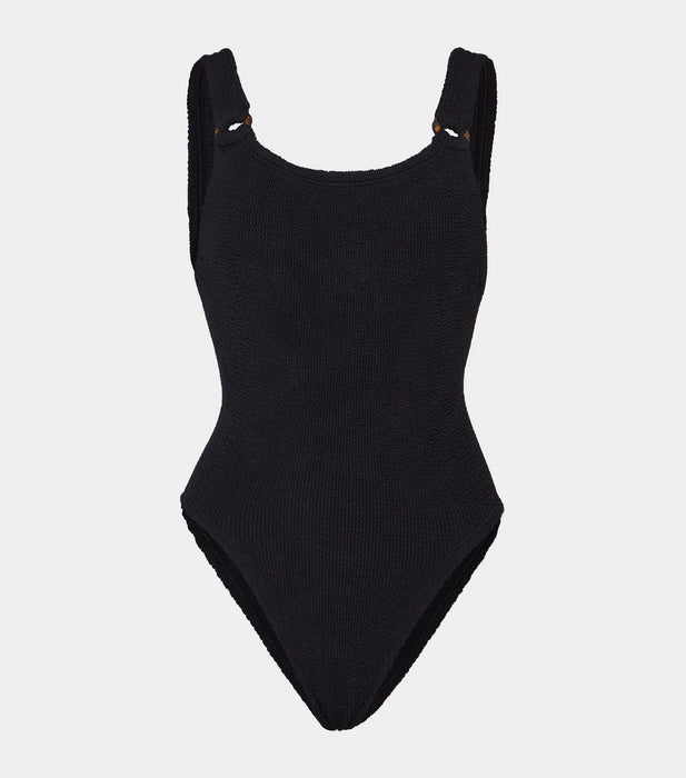 HUNZA G DOMINO BLACK ONE PIECE
