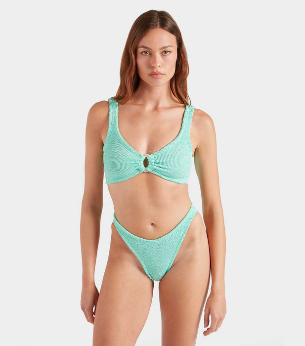 HUNZA G JULIA METALLIC MINT BIKINI