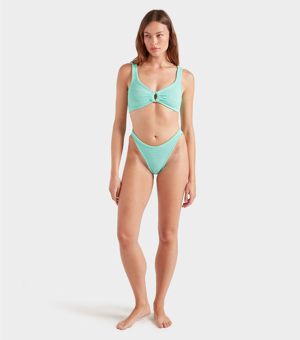 HUNZA G JULIA METALLIC MINT BIKINI