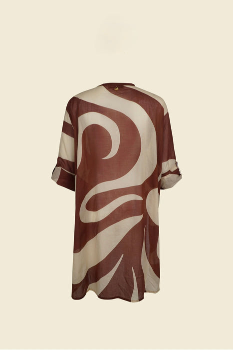 FLORES SUMBA RAY BROWN SHIRT
