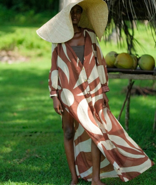 LA PLAGE SUMBA RAY BROWN COVERUP