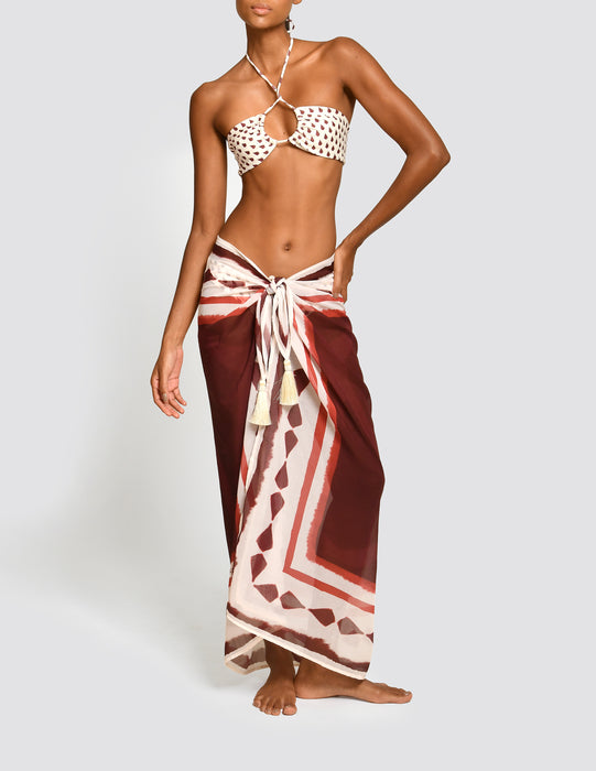TAYLOR MOLLIS RED PAREO