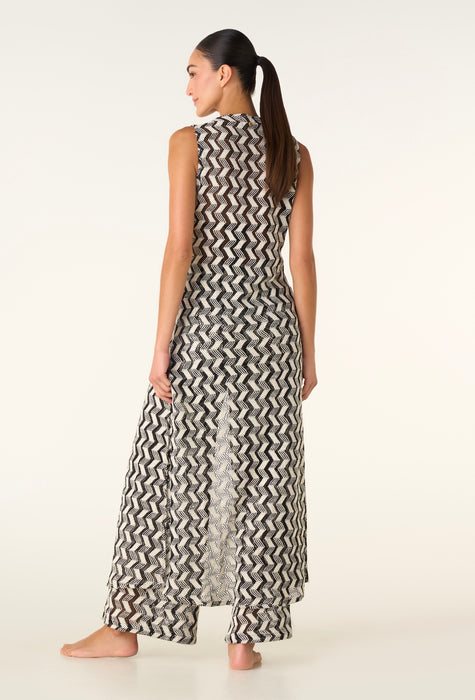 MELI/YERA ZIGZAG BLACK PANT SET