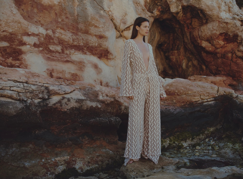 UDA/YERA ZIGZAG SAND PANT SET