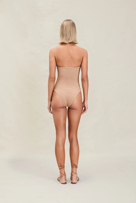 IZZIE GOLD SHIMMER ONE PIECE
