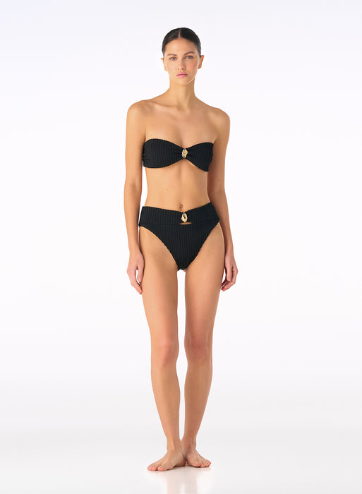 CANE/YUMA SHELL BLACK BIKINI