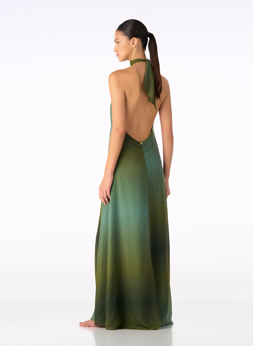 MIEL OMBRE GREEN DRESS
