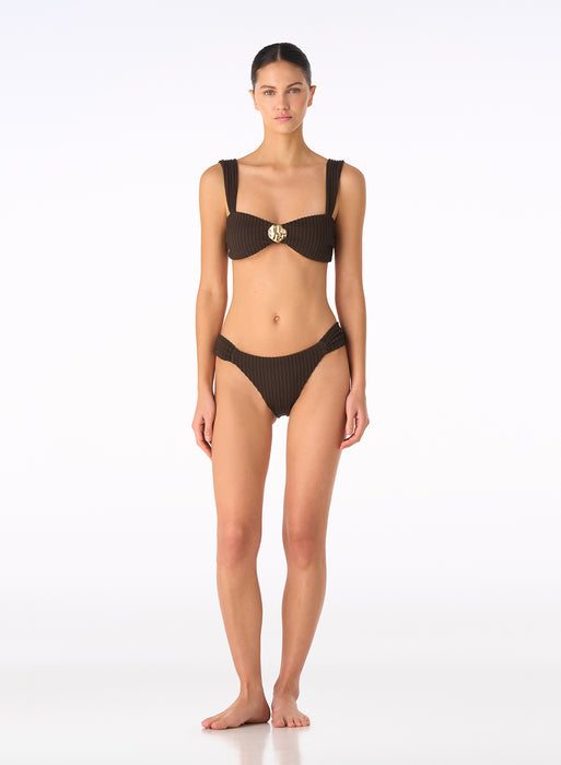 RAFAELA/VICHY SHELL CHOCOLATE BIKINI
