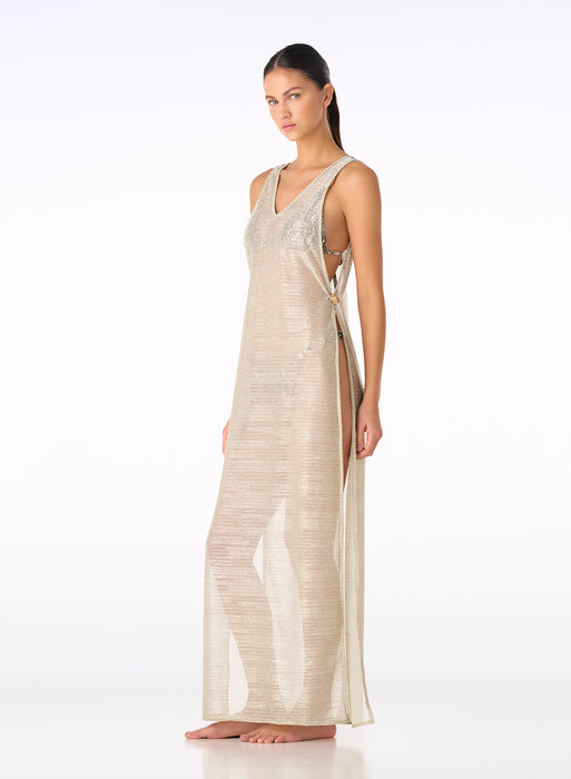BELLUNIA GOLDEN MESH DRESS
