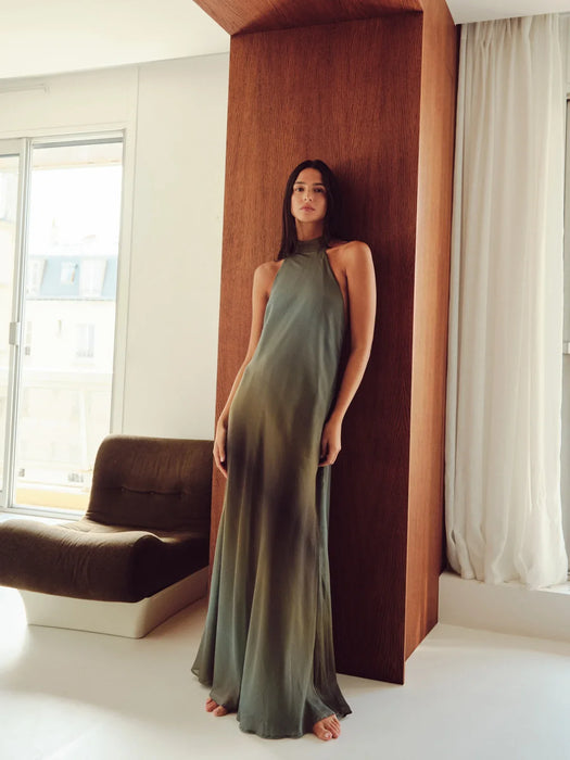 MIEL OMBRE GREEN DRESS
