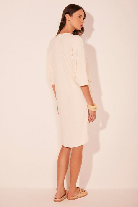 AGUA DE COCO DRAPED OFF WHITE COVERUP