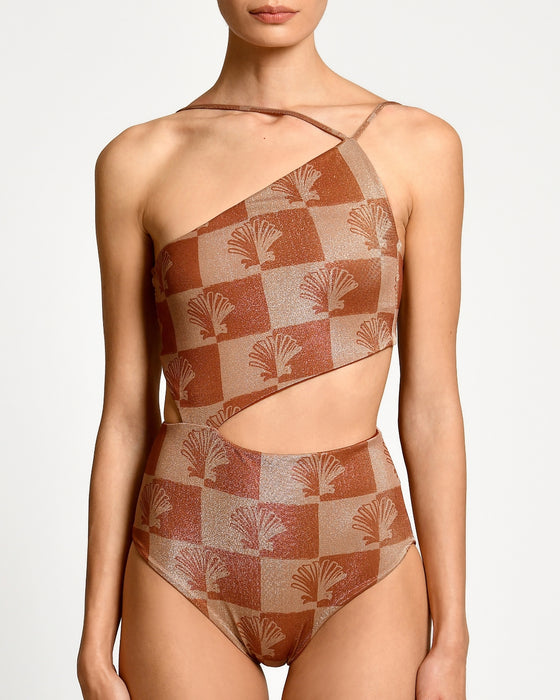 SABRINA LUREX CHECKERS ONE PIECE