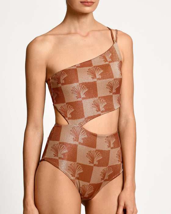 SABRINA LUREX CHECKERS ONE PIECE