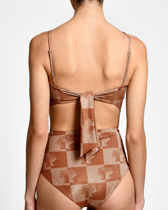 SABRINA LUREX CHECKERS ONE PIECE