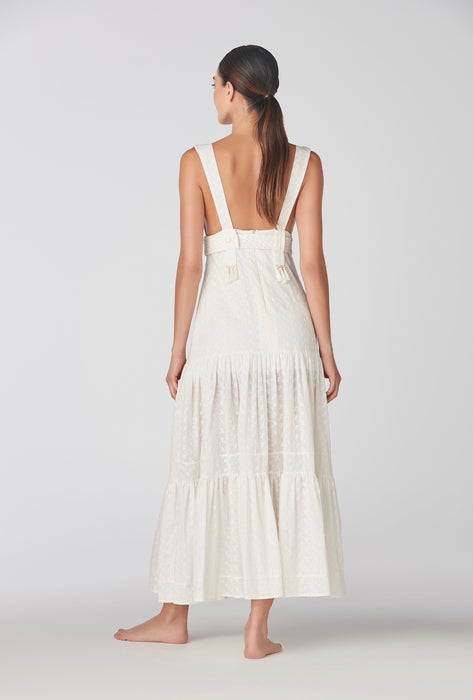 MEDINA EYELET IVORY DRESS