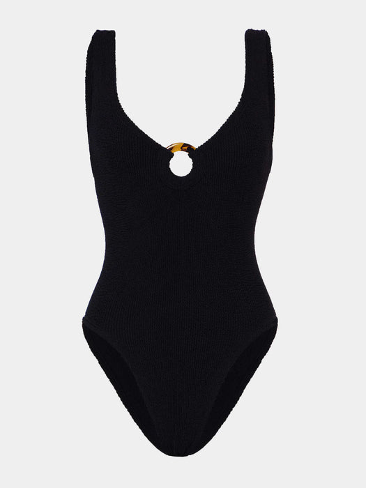 HUNZA G CELINE BLACK ONE PIECE