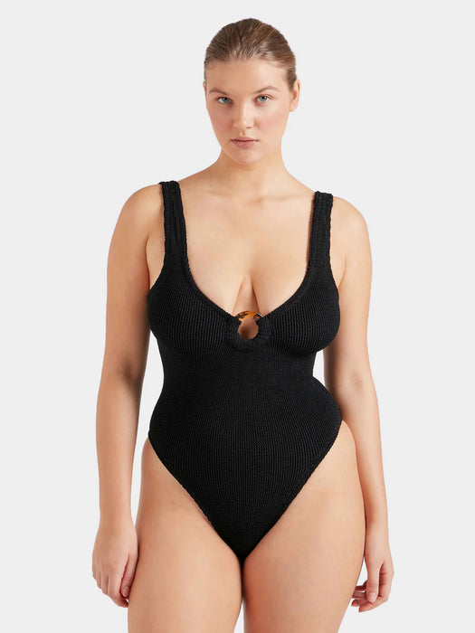 HUNZA G CELINE BLACK ONE PIECE