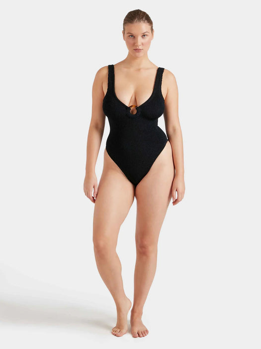 HUNZA G CELINE BLACK ONE PIECE